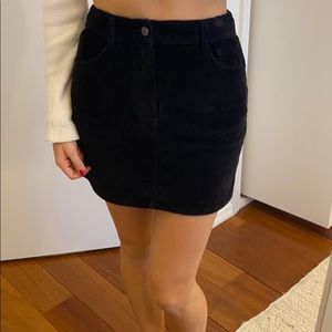 Black Corduroy Skirt